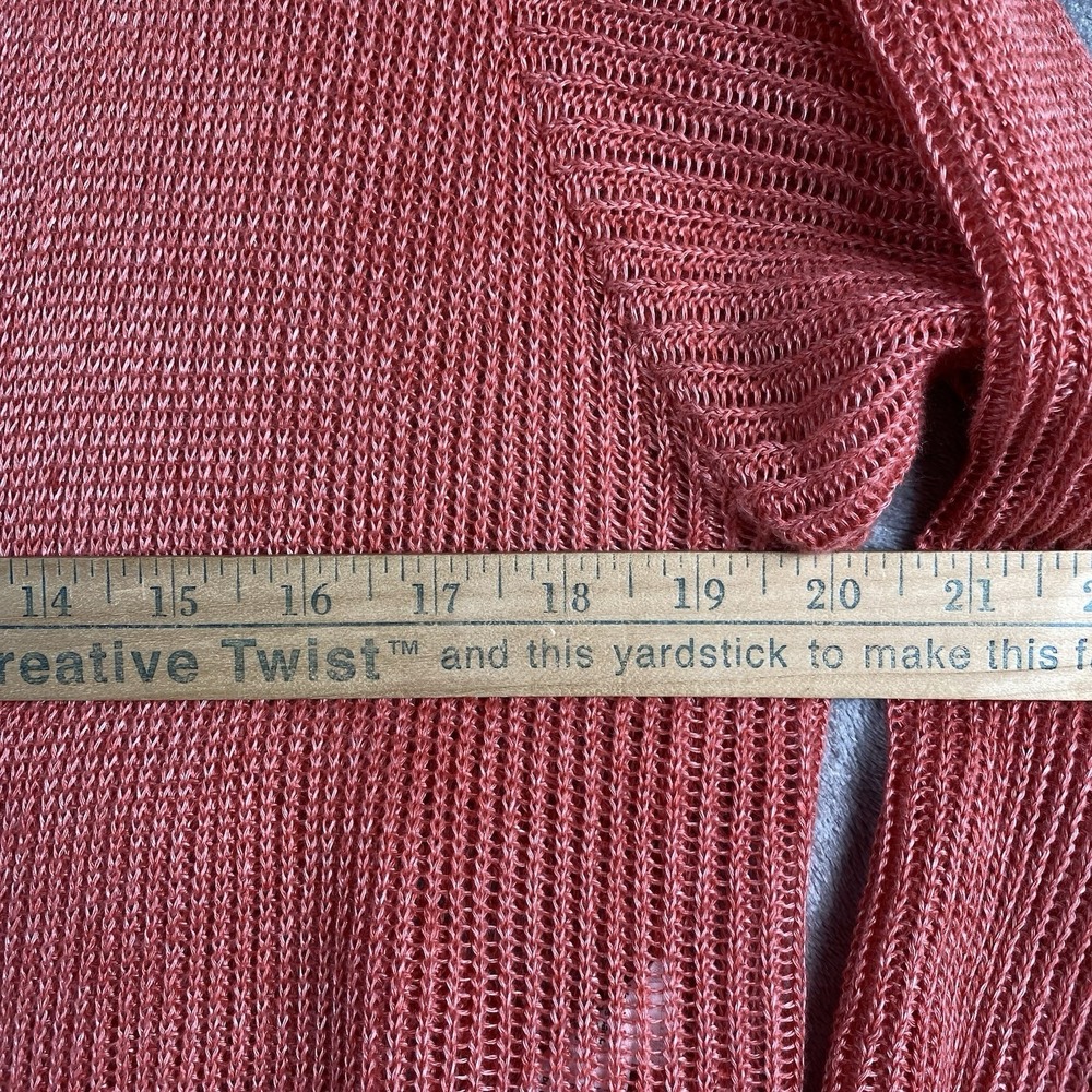Eileen Fisher Dusty Rose Open-Front Ribbed Cardigan - Picture 7 of 10